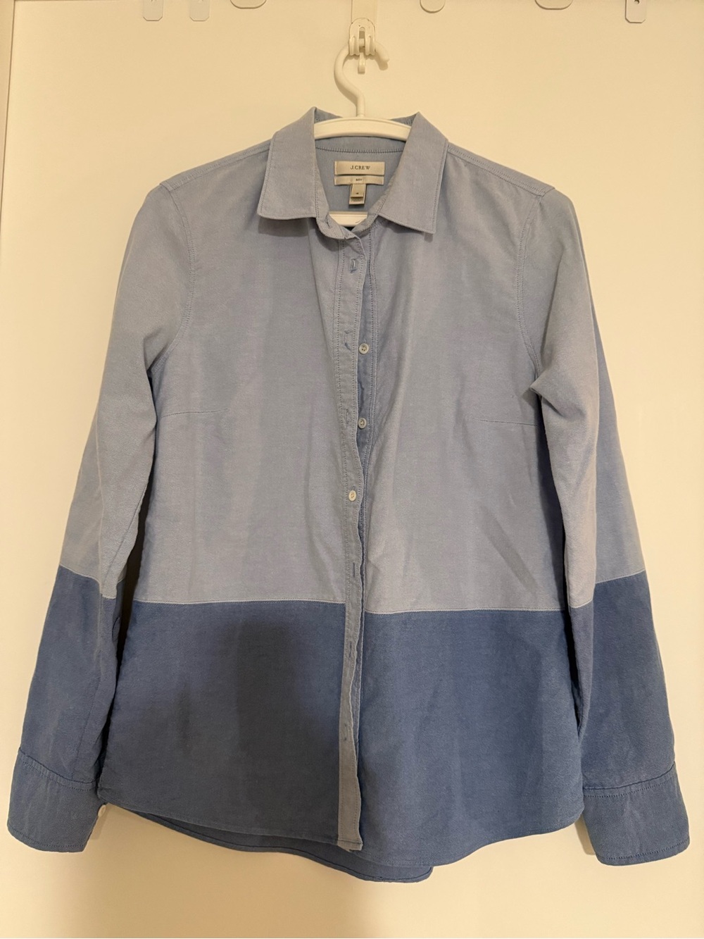 J.Crew Two-Tone Blue Button-Up Shirt